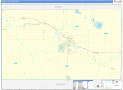 Scotts Bluff County, NE Digital Map Basic Style
